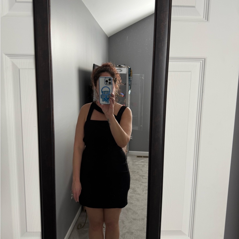 Bcbgeneration Black One Shoulder Sheath Dress Coc… - image 3